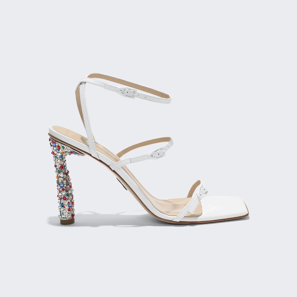 NWOT Paul Andrew Slinky Sparkle High Heel Sandals size 8 (Euro size 39)